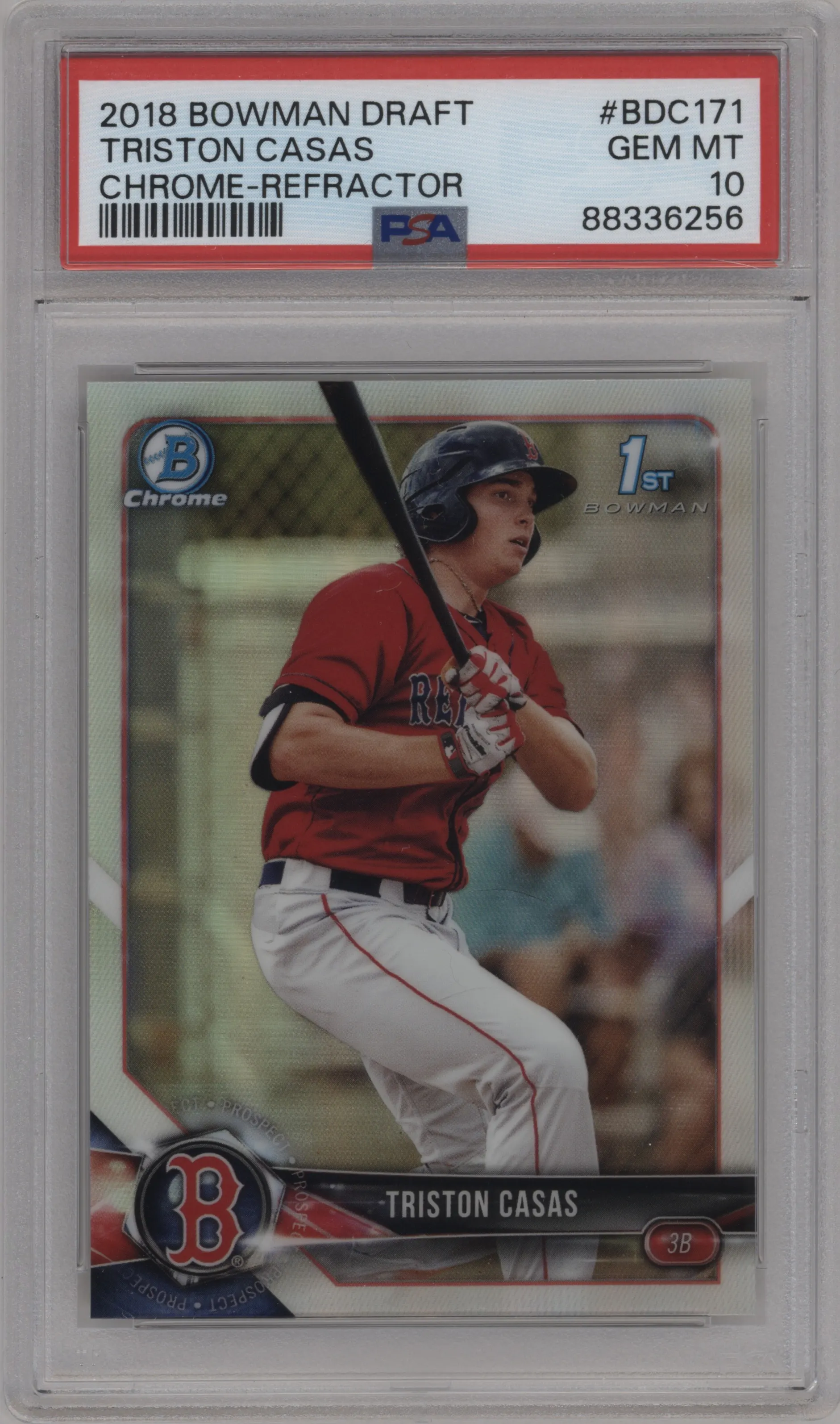 2018 Bowman Draft Chrome Triston Casas Refractor PSA 10