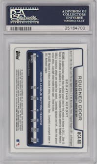 Rougned Odor  from the 2012 Bowman Chrome  set graded by PSA and given an overall grade of 10.