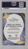 Will Johnson from the 2024 Bowman University Best set graded by PSA and given an overall grade of 10.