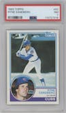 Ryne Sandberg from the 1983 Topps set graded by PSA and given an overall grade of 7.