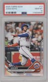 Juan Soto from the 2025 Topps Now set graded by PSA and given an overall grade of 10.