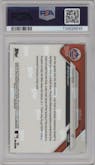 Juan Soto from the 2025 Topps Now set graded by PSA and given an overall grade of 10.