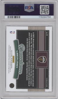 LeBron James from the 2023-24 Panini One and One set graded by PSA and given an overall grade of 10.