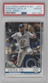 Fernando Tatis Jr. from the 2019 Topps Complete Set set graded by PSA and given an overall grade of 10.