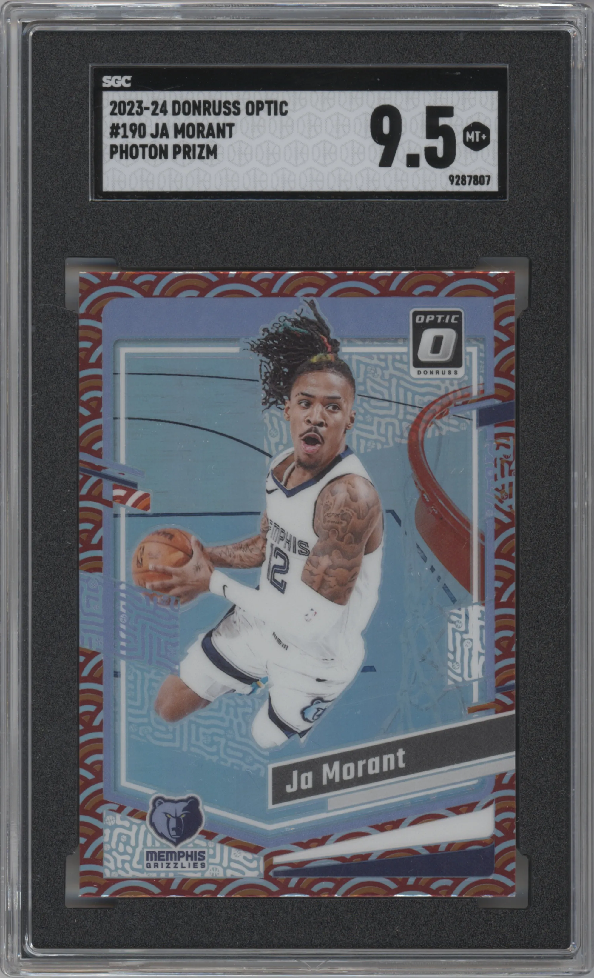 2023 Donruss Optic Ja Morant Photon SGC 9.5
