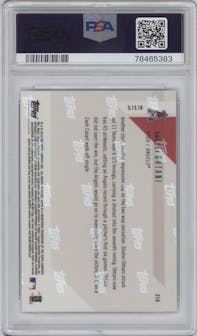 Shohei Ohtani from the 2018 Topps Now set graded by PSA and given an overall grade of 10.