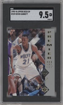Kevin Garnett from the 1995-96 SP set graded by SGC and given an overall grade of 9.5.