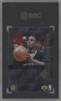 Kevin Garnett from the 1995-96 SP set graded by SGC and given an overall grade of 9.5.