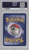 Mew from the 2000 Pokemon set featuring a Pokemon League parallel graded by PSA and given an overall grade of 7.