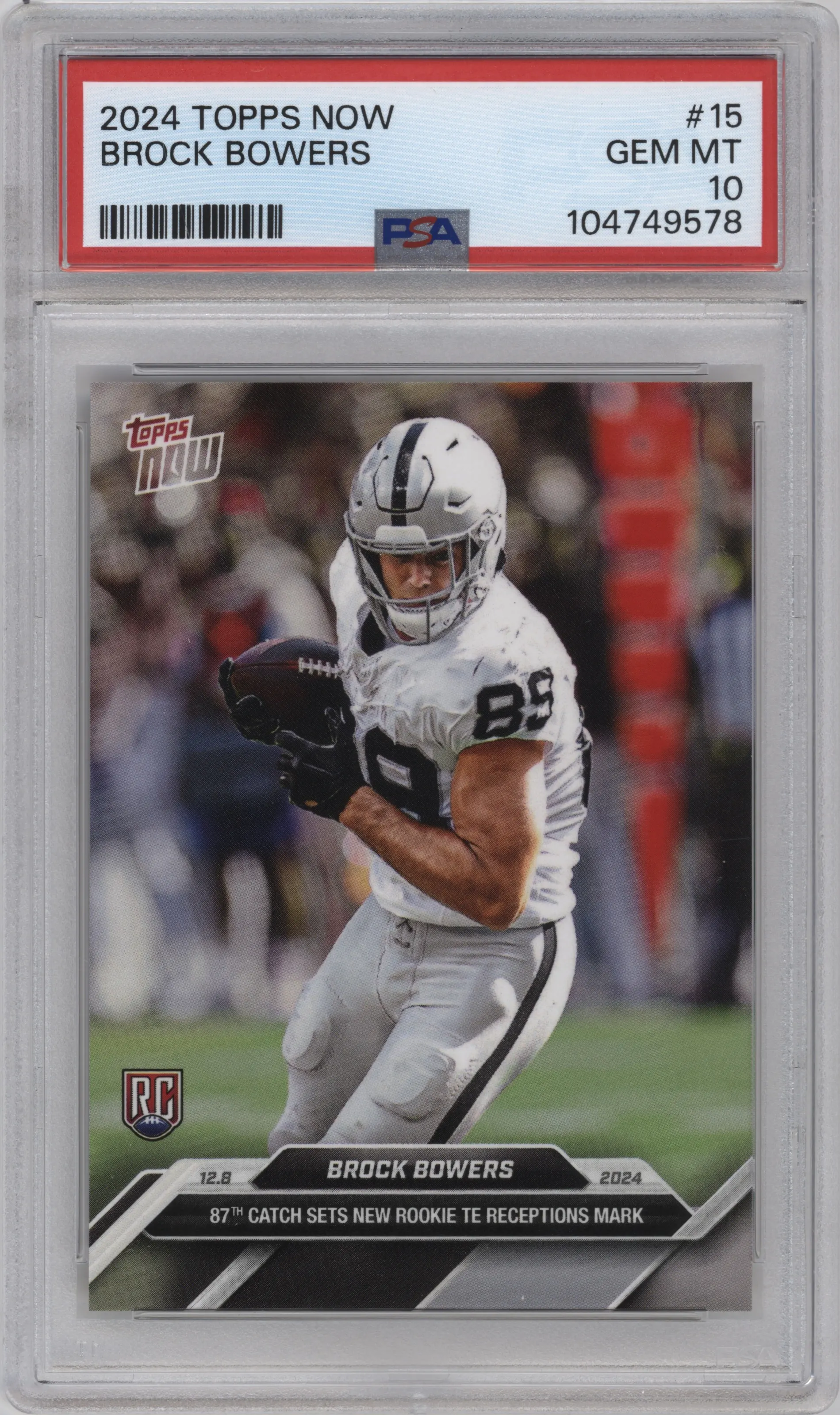 2024 Topps Now Brock Bowers PSA 10