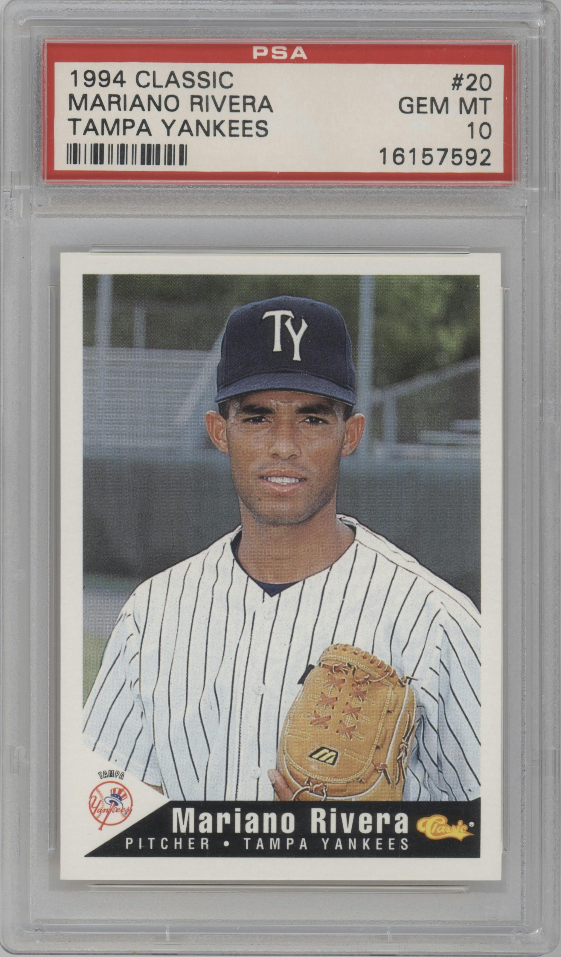  Mariano Rivera  from the 1994 Classic Best Tampa Yankees set graded by PSA and given an overall grade of 10.