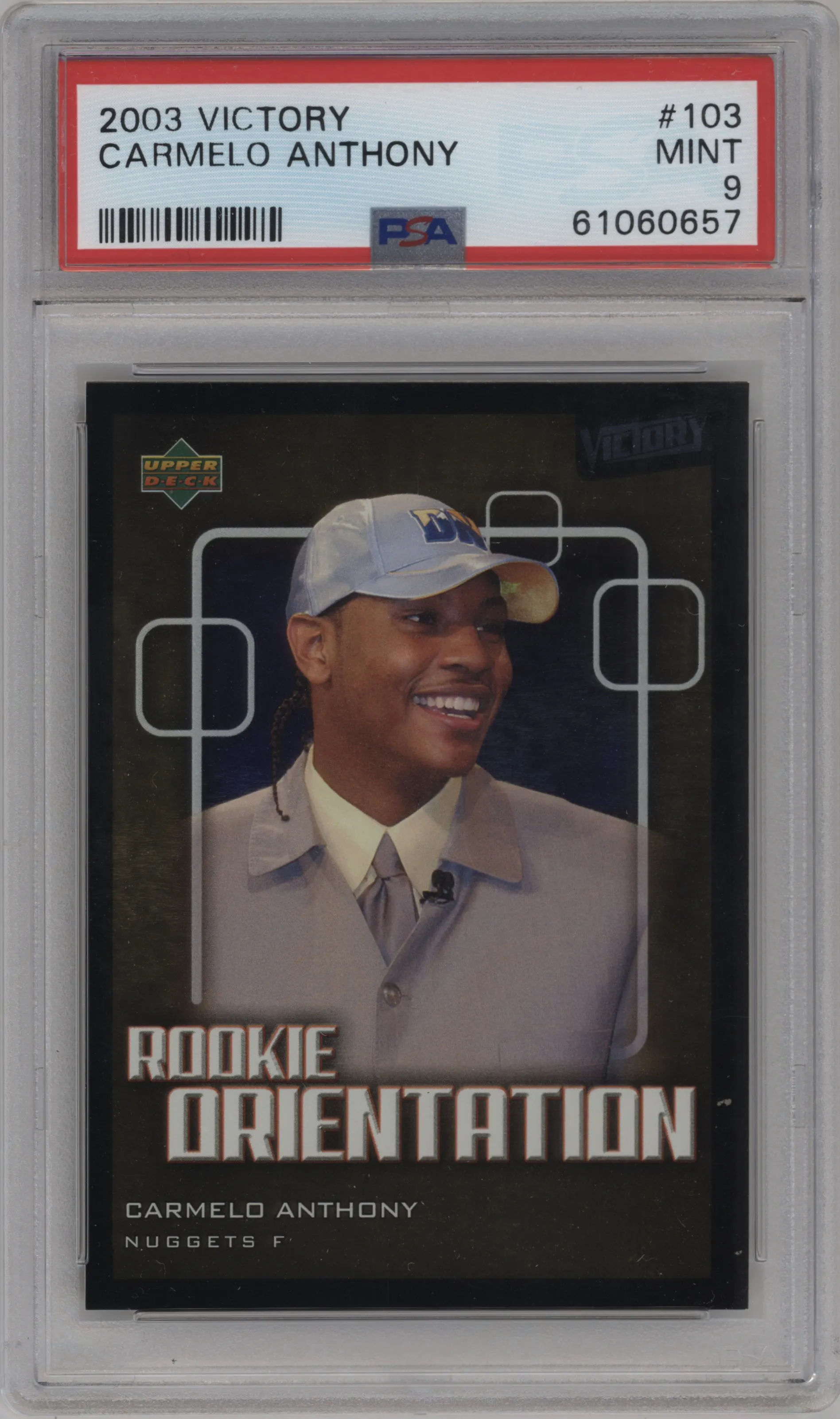 2003 Upper Deck Victory Carmelo Anthony #103 PSA 9