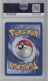 Blaine's Charizard from the 2000 Pokemon GH set graded by PSA and given an overall grade of 3.