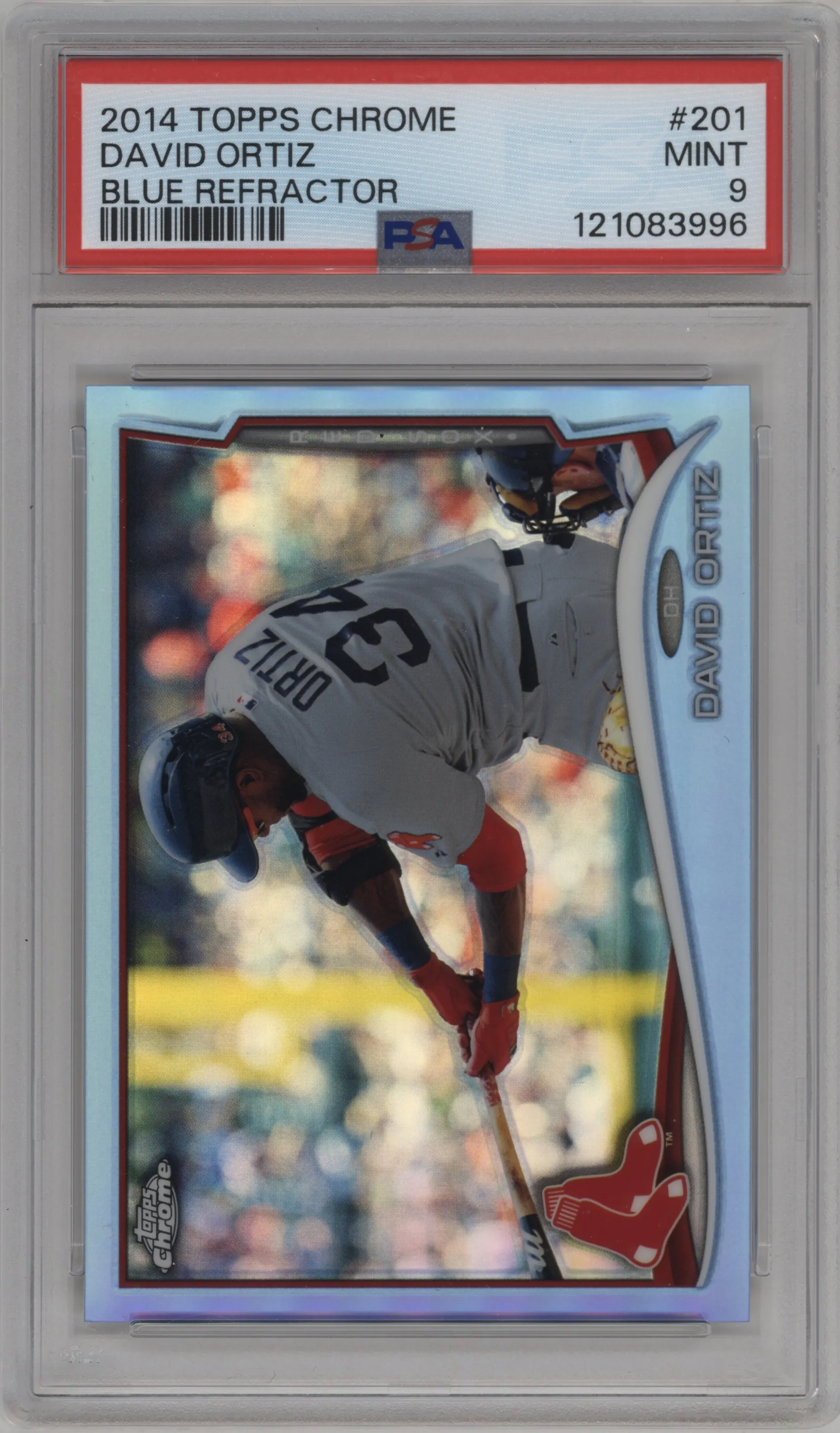 2014 Topps Chrome David Ortiz Blue Refractor PSA 9