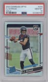 C.J. Stroud from the 2023 Donruss Optic set featuring a Holo parallel graded by PSA and given an overall grade of 10.
