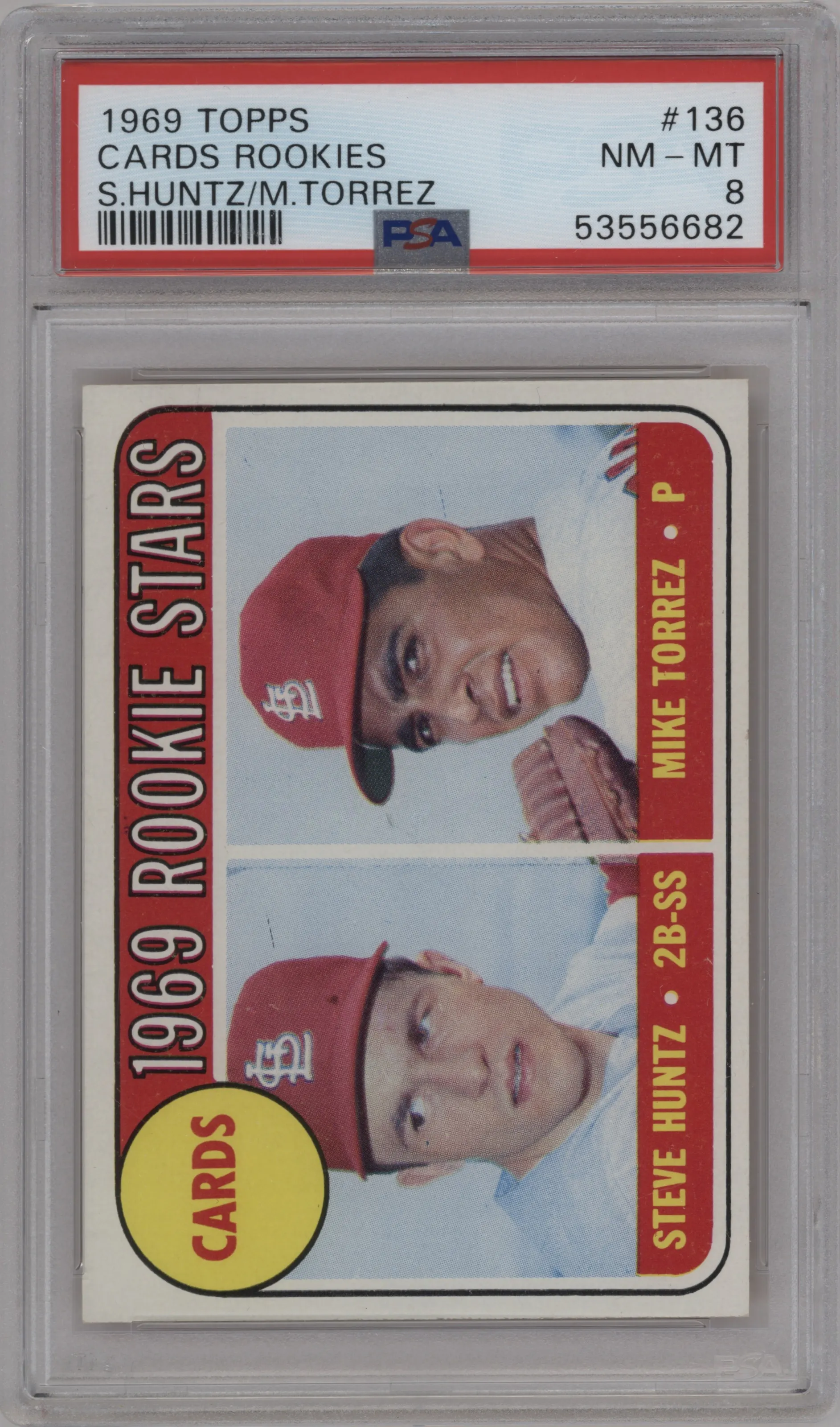 1969 Topps Steve Huntz/Mike Torrez PSA 8