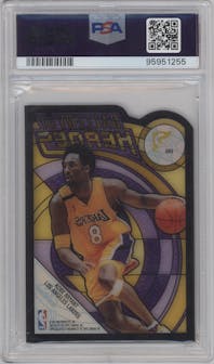 Kobe Bryant from the 2000-01 Topps Gallery set graded by PSA and given an overall grade of 9.