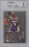 Kobe Bryant from the 1996-97 Fleer Metal  set graded by Beckett and given an overall grade of 9.