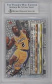 Kobe Bryant from the 1996-97 Fleer Metal  set graded by Beckett and given an overall grade of 9.