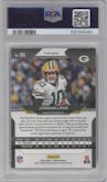 Jordan Love from the 2020 Panini Prizm set featuring a Lazer parallel graded by PSA and given an overall grade of 10.