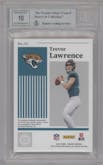 Trevor Lawrence from the 2021 Panini Encased set graded by Beckett and given an overall grade of 8.5.