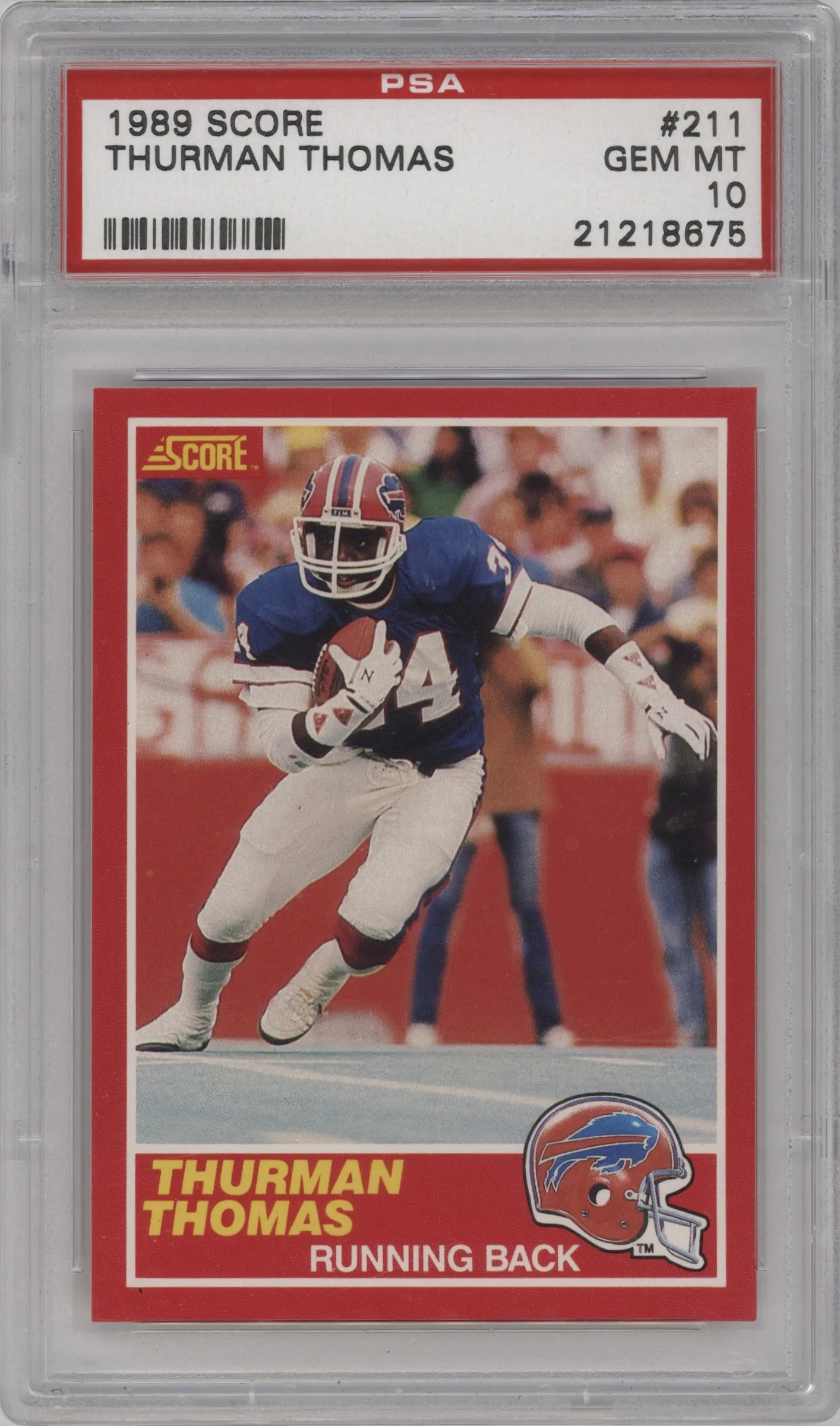 1989 Score Thurman Thomas PSA 10