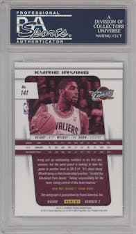 Kyrie Irving from the 2013-14 Panini Prizm set graded by PSA and given an overall grade of 10.