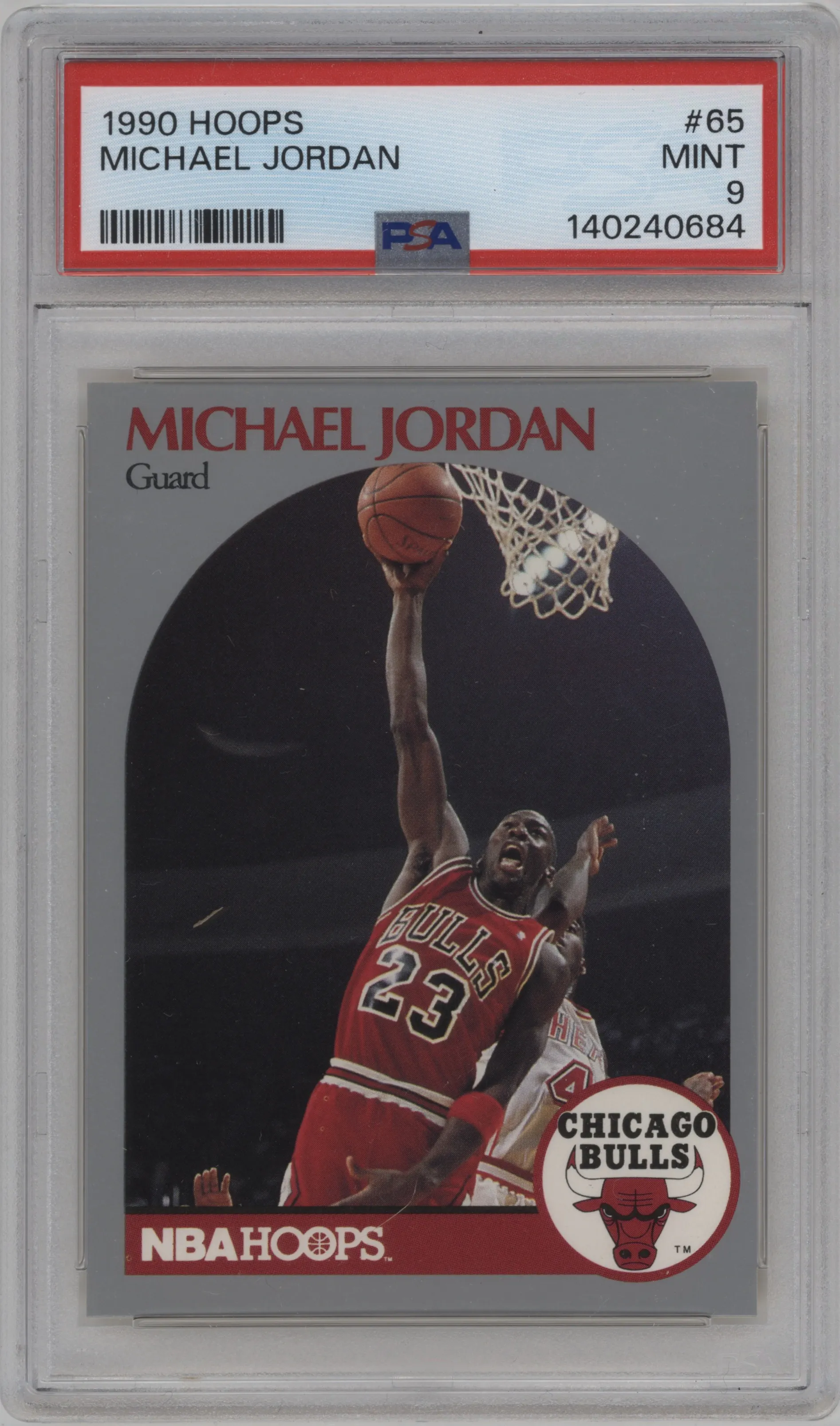 1990 NBA Hoops Michael Jordan PSA 9