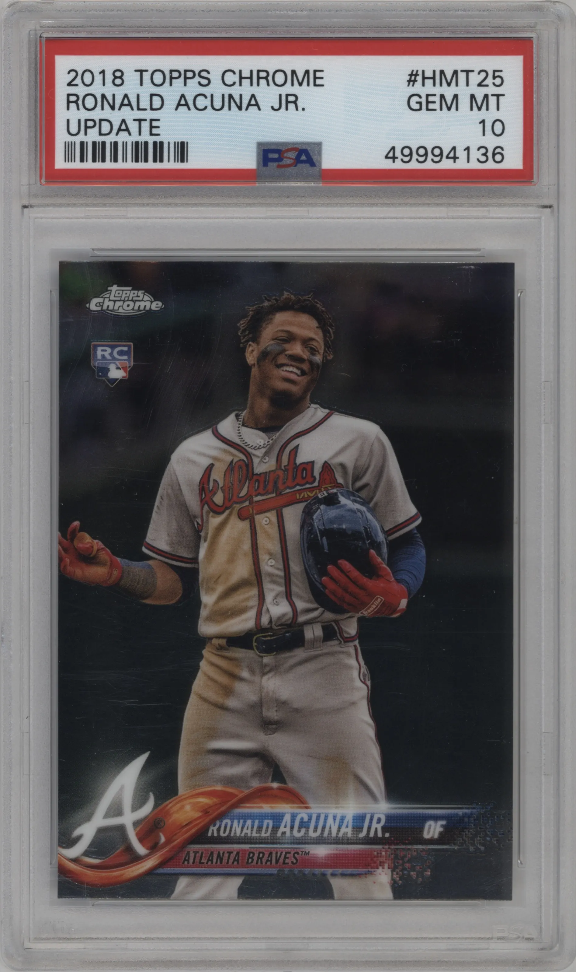 2018 Topps Chrome Update Ronald Acuna Jr. PSA 10