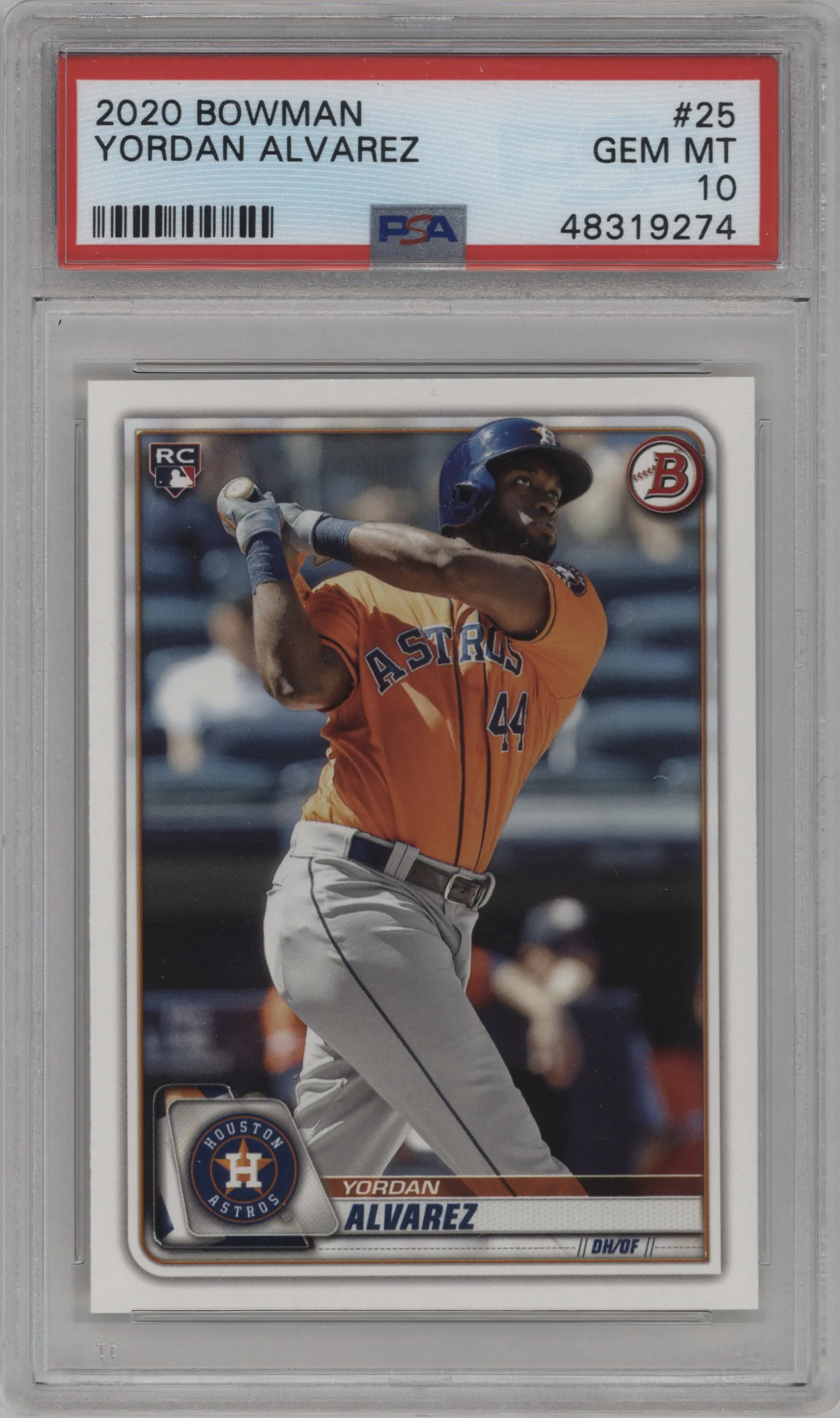 2020 Bowman Yordan Alvarez #25 PSA 10