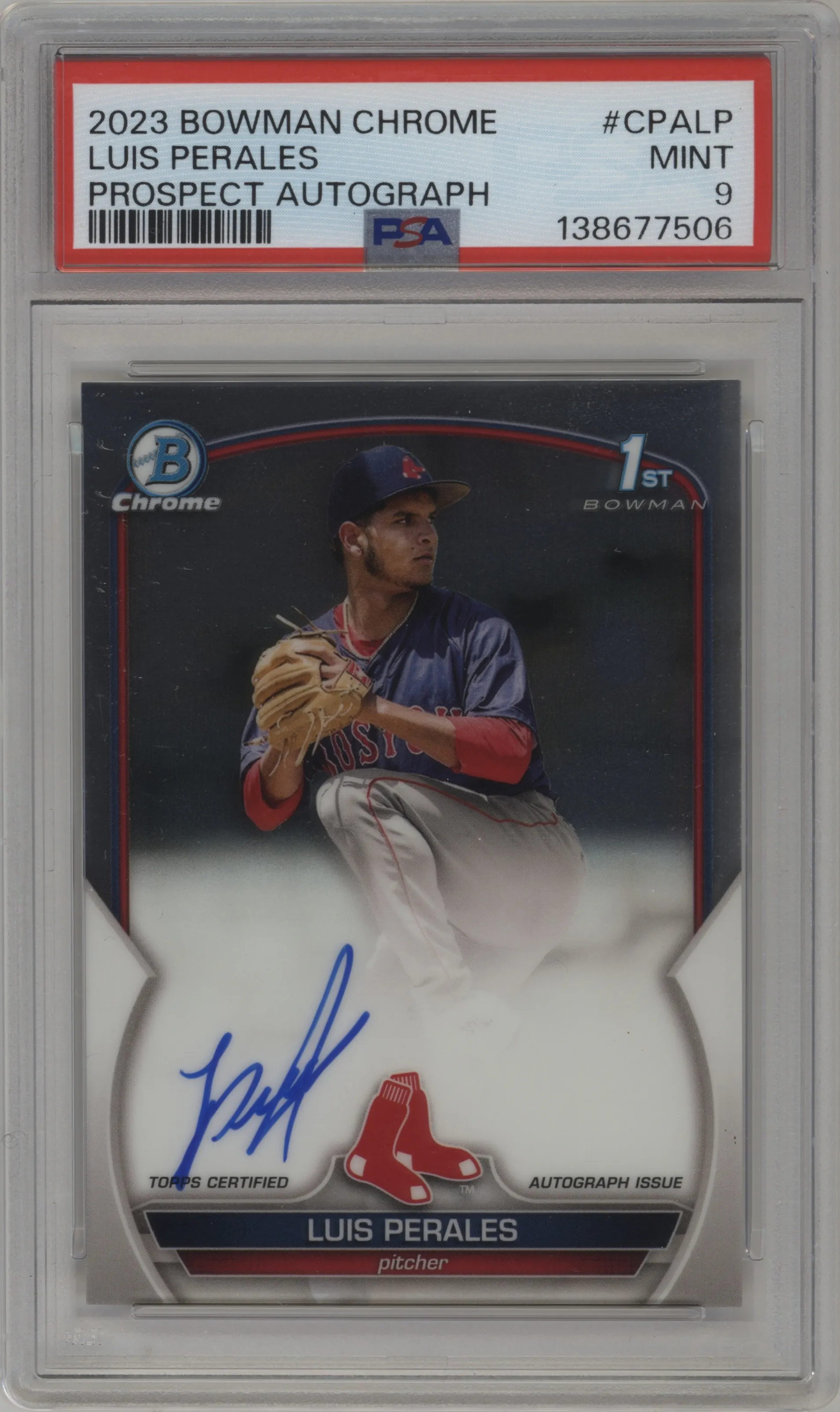 2023 Bowman Chrome Chr.Pros.Auto Luis Perales PSA 9