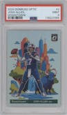Josh Allen from the 2024 Donruss Optic set graded by PSA and given an overall grade of 9.