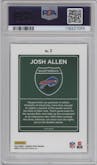 Josh Allen from the 2024 Donruss Optic set graded by PSA and given an overall grade of 9.