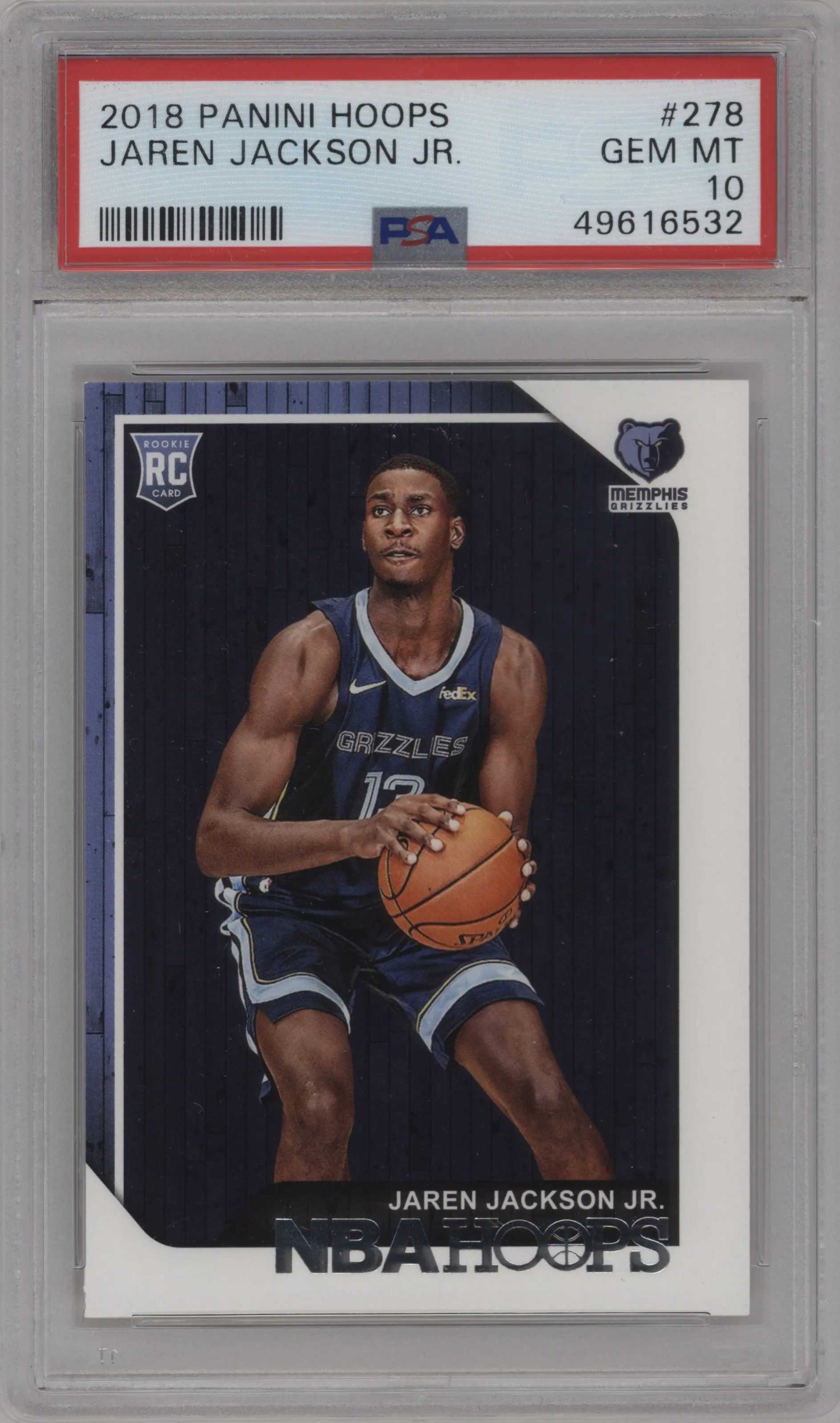 2018 Panini NBA Hoops Jaren Jackson Jr. PSA 10