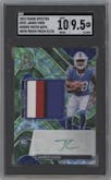 James Cook from the 2022 Panini Spectra set featuring a Neon Green parallel graded by SGC and given an overall grade of 9.5.