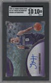 Tyrese Haliburton from the 2020-21 Panini Revolution set graded by SGC and given an overall grade of 10.