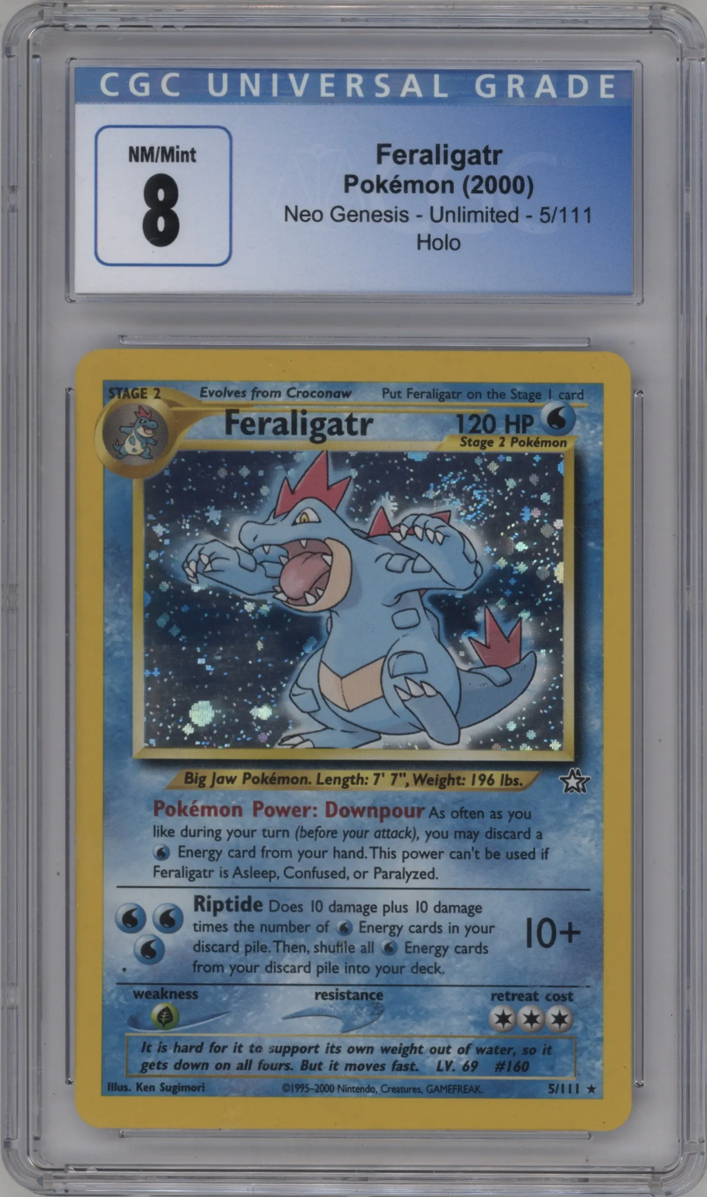 2000 Pokemon Neo Genesis Feraligatr CGC 8