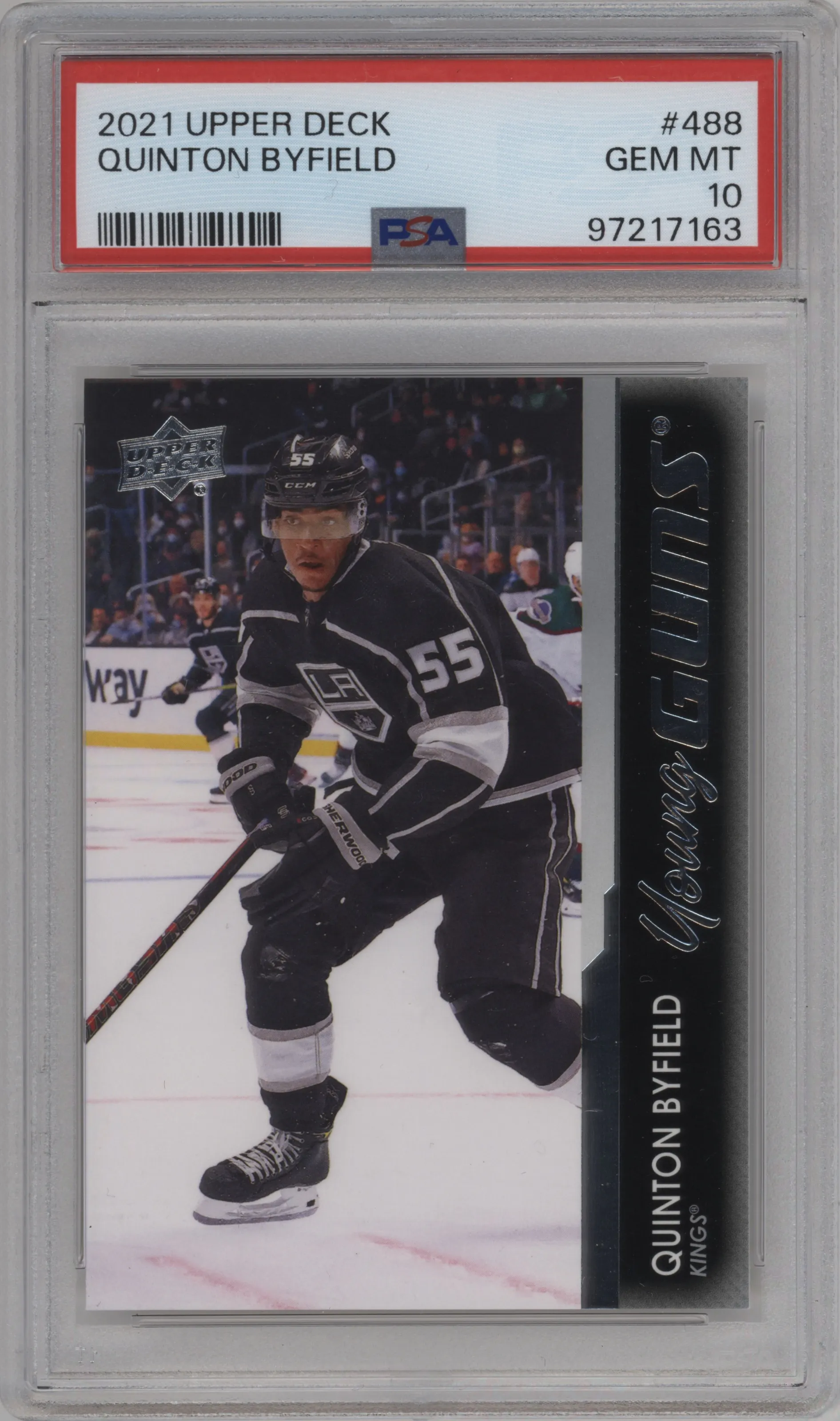 2021 Upper Deck Series 2 Young Guns Quinton Byfield #488 PSA 10