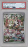 Kirlia from the 2023 Pokemon SV set graded by PSA and given an overall grade of 9.