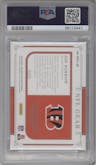 Joe Burrow from the 2020 Panini National Treasures set graded by PSA and given an overall grade of 9.