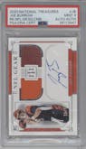 Joe Burrow from the 2020 Panini National Treasures set graded by PSA and given an overall grade of 9.