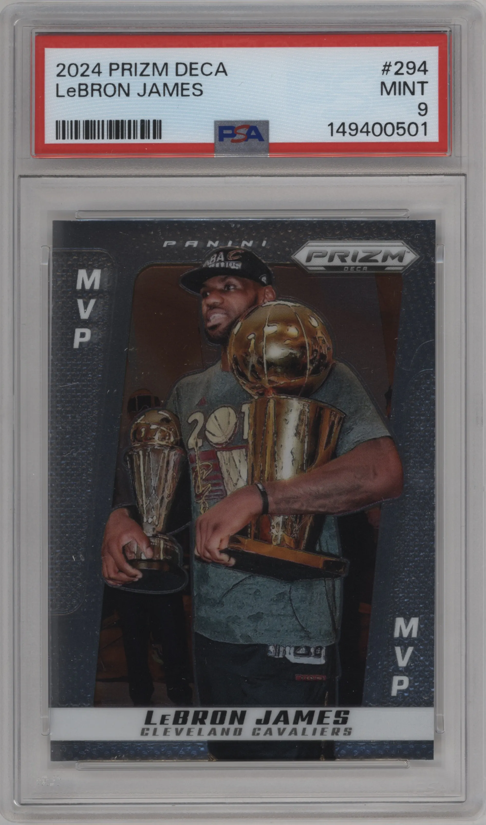 2024 Panini Prizm Deca LeBron James PSA 9