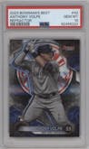 Anthony Volpe from the 2023 Bowman's Best set featuring a Refractor parallel graded by PSA and given an overall grade of 10.