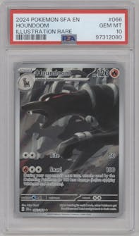 Houndoom from the 2024 Pokemon SV set graded by PSA and given an overall grade of 10.