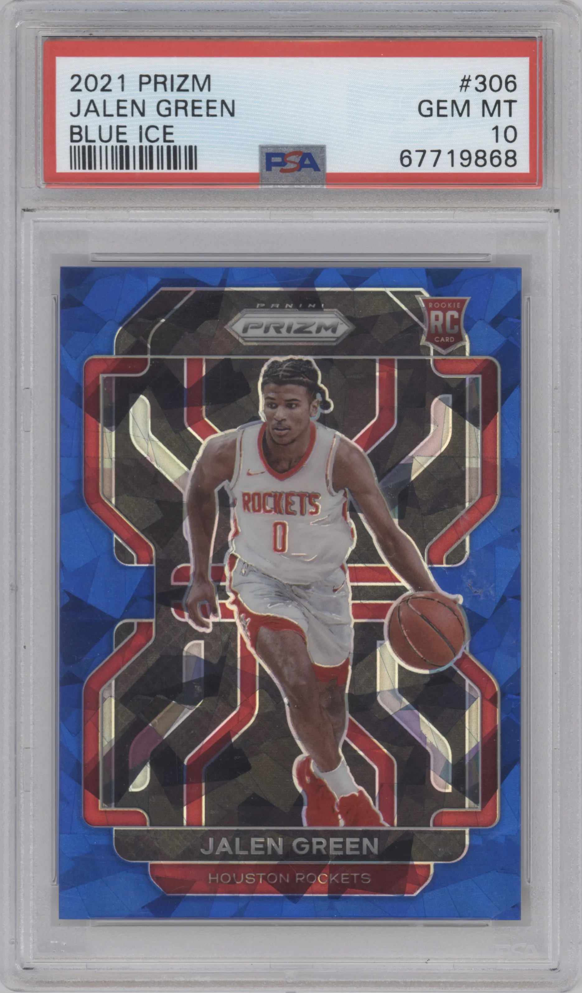 2021 Panini Prizm Jalen Green Blue Ice PSA 10