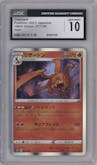 Charizard from the 2021 Pokemon SWSH JPN set graded by CSG and given an overall grade of 10.