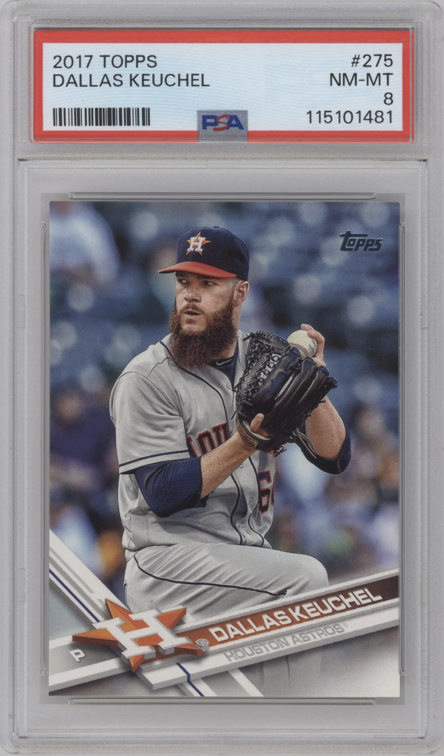 2017 Topps Series 1 Dallas Keuchel #275 PSA 8