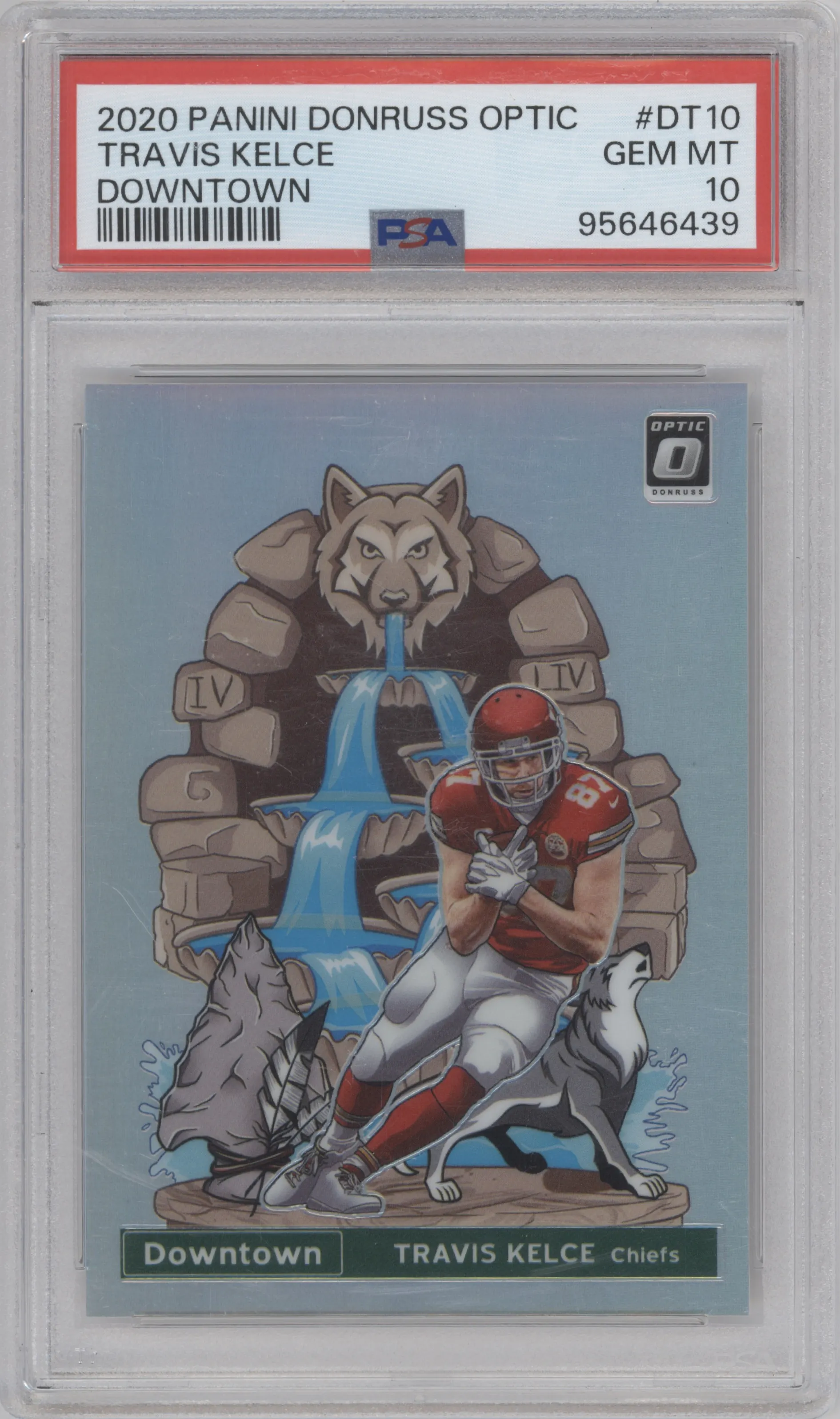 2020 Panini Donruss Optic Downtown Travis Kelce #DT-10 PSA 10