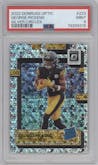 George Pickens from the 2022 Panini Donruss Optic set featuring a Silver Circles parallel graded by PSA and given an overall grade of 9.