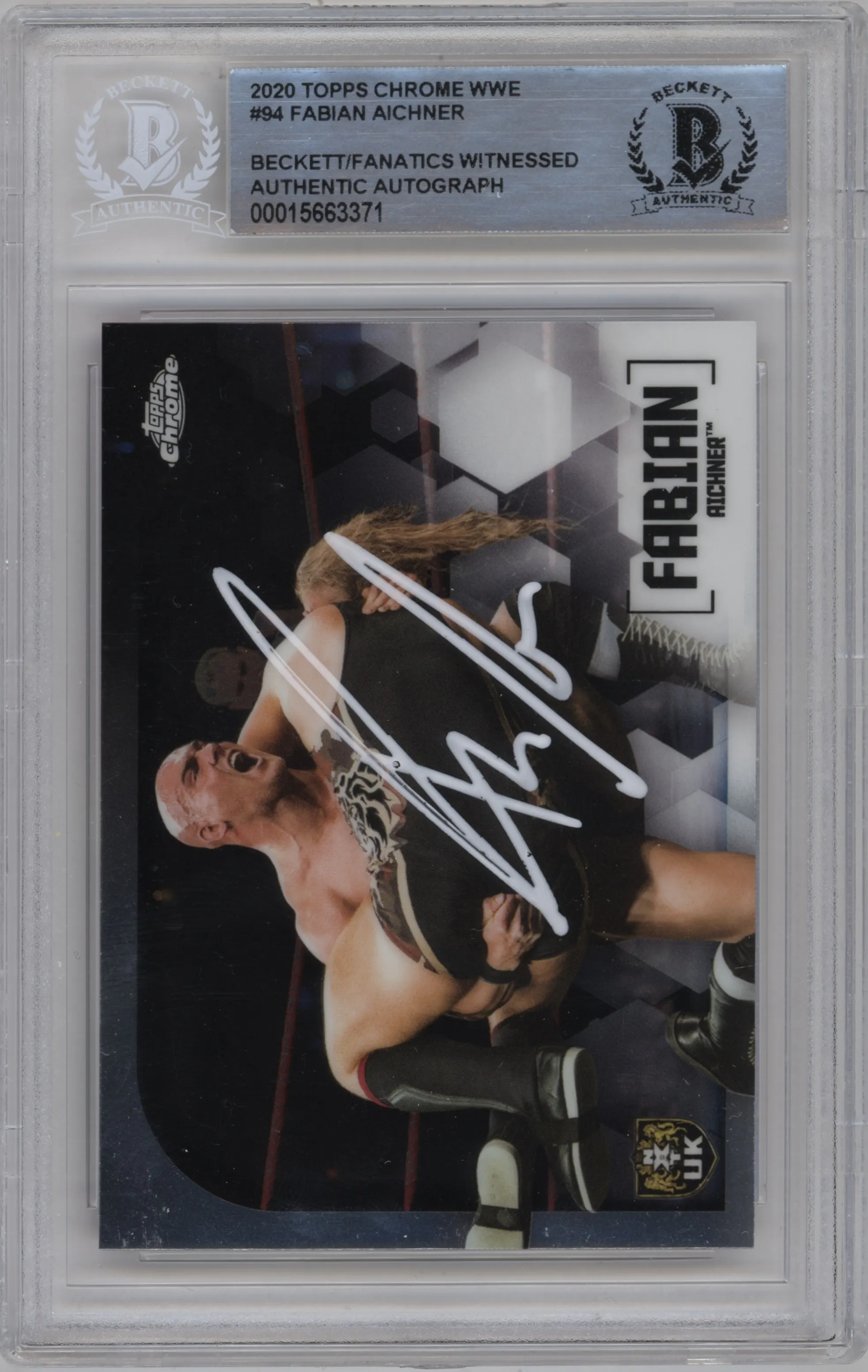 2020 Topps Chrome WWE Fabian Aichner BGS AUTHENTIC BGS